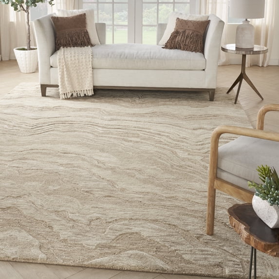Nourison Graceful 8'6" x 11'6" Taupe Modern Indoor Rug