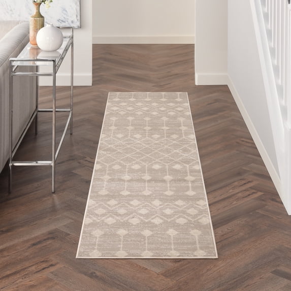 Nourison Grafix 2'3" x 10' Beige Bohemian Indoor Rug