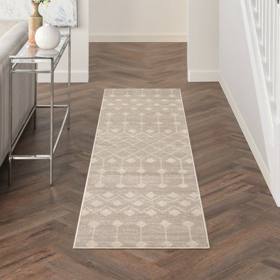 Nourison Grafix 2' x 6' Beige Bohemian Indoor Rug