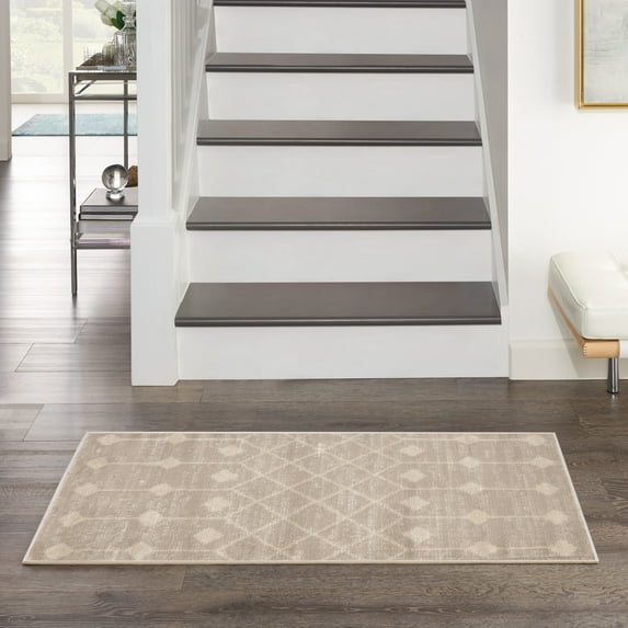 Nourison Grafix 3' x 5' Beige Bohemian Indoor Rug