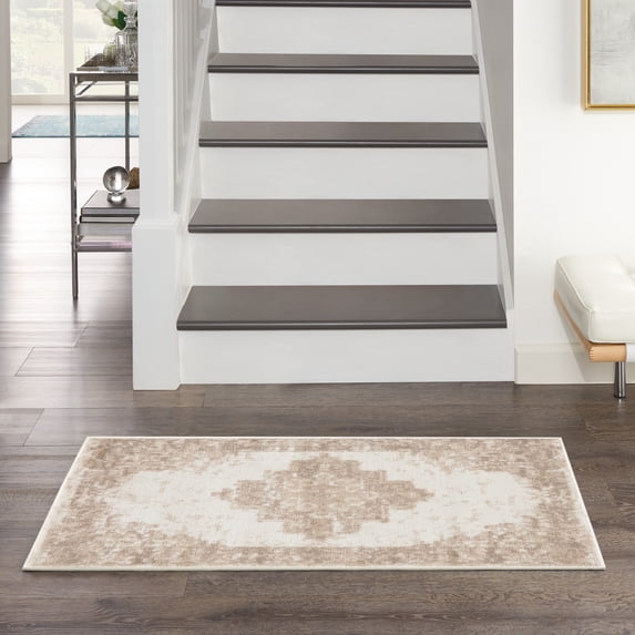 Nourison Grafix 3' x 5' Ivory Beige Vintage Indoor Rug