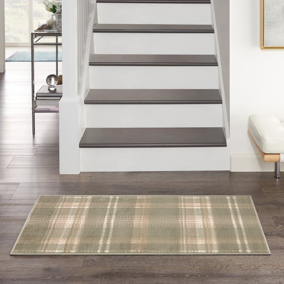 Nourison Grafix 3' x 5' Olive Farmhouse Indoor Rug