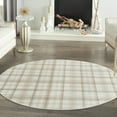 thumbnail image 1 of Nourison Grafix 8' x Round Ivory Beige Farmhouse Indoor Rug, 1 of 8