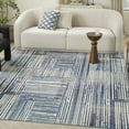 thumbnail image 1 of Nourison Grafix Abstract Blue Grey 5'3" x 7'3" Area Rug (5x7), 1 of 8