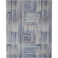 thumbnail image 1 of Nourison Grafix Eclectic Abstract Striped Indoor Rug Blue Grey 7'10" x 9'10", 1 of 8