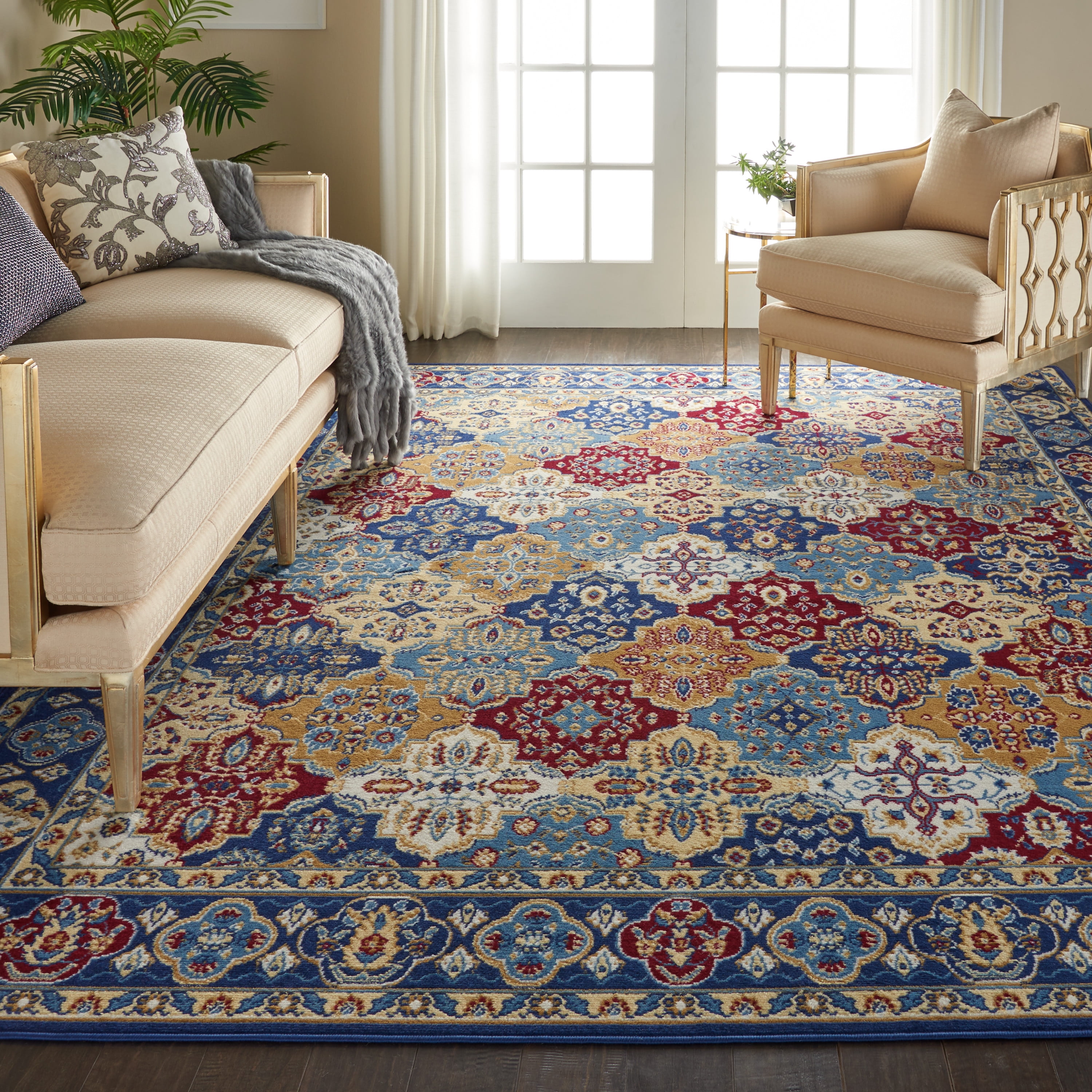 Grafix Persian Multicolor 8'6" x 12' Easy-Care Area Rug
