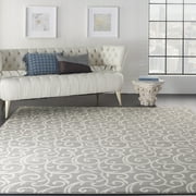 Nourison Grafix Botanical Grey Area Rug
