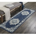 thumbnail image 1 of Nourison Grafix Center medallion Navy Blue 2' x 6'Area Rug (2x6), 1 of 9