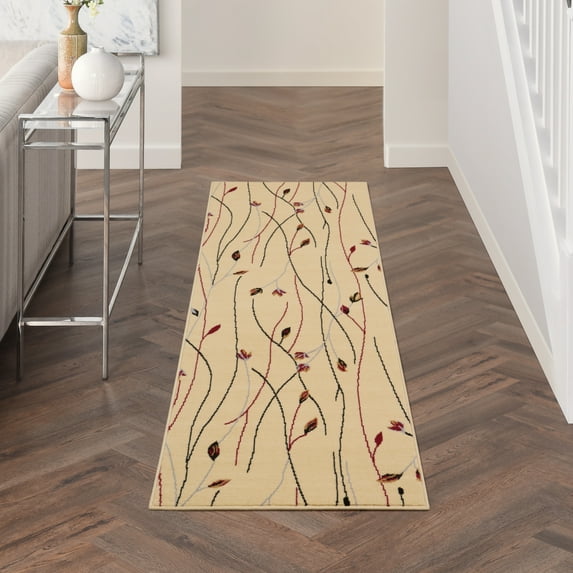 Nourison Grafix Contemporary Botanical Navy Area Rug