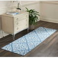 thumbnail image 1 of Nourison Grafix Damask Blue 2'3" x 7'6" Area Rug, (2x8), 1 of 5