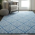 thumbnail image 1 of Nourison Grafix Damask Blue 6' x 9' Area Rug, (6x9), 1 of 8