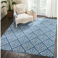 thumbnail image 1 of Nourison Grafix Damask Blue 7'10" x 9'10" Area Rug, (8x10), 1 of 5