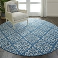 thumbnail image 1 of Nourison Grafix Damask Blue 8' x ROUND Area Rug, (8 Round), 1 of 8