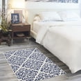 thumbnail image 1 of Nourison Grafix Damask White/Blue 3' x 5' Area Rug, (3x5), 1 of 7