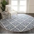 thumbnail image 1 of Nourison Grafix Damask White/Blue 8' x ROUND Area Rug, (8 Round), 1 of 8