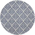 thumbnail image 1 of Nourison Grafix 8' x ROUND (8' Round) White/Blue Area Rug Vintage Transitional Damask by Nourison, 1 of 10
