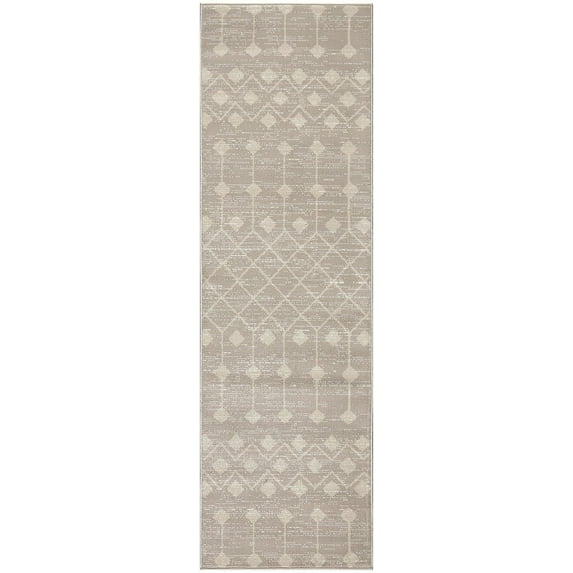 Nourison Grafix Farmhouse Beige 2'3" x 7'6" Area Rug (2x8)