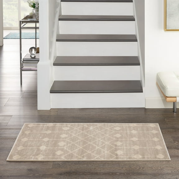 Nourison Grafix Farmhouse Beige 2' x 4' Area Rug (2x4)
