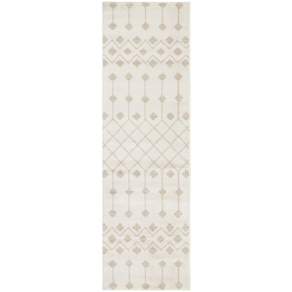 Nourison Grafix Farmhouse Ivory Beige 2'3" x 7'6" Area Rug (2x8)