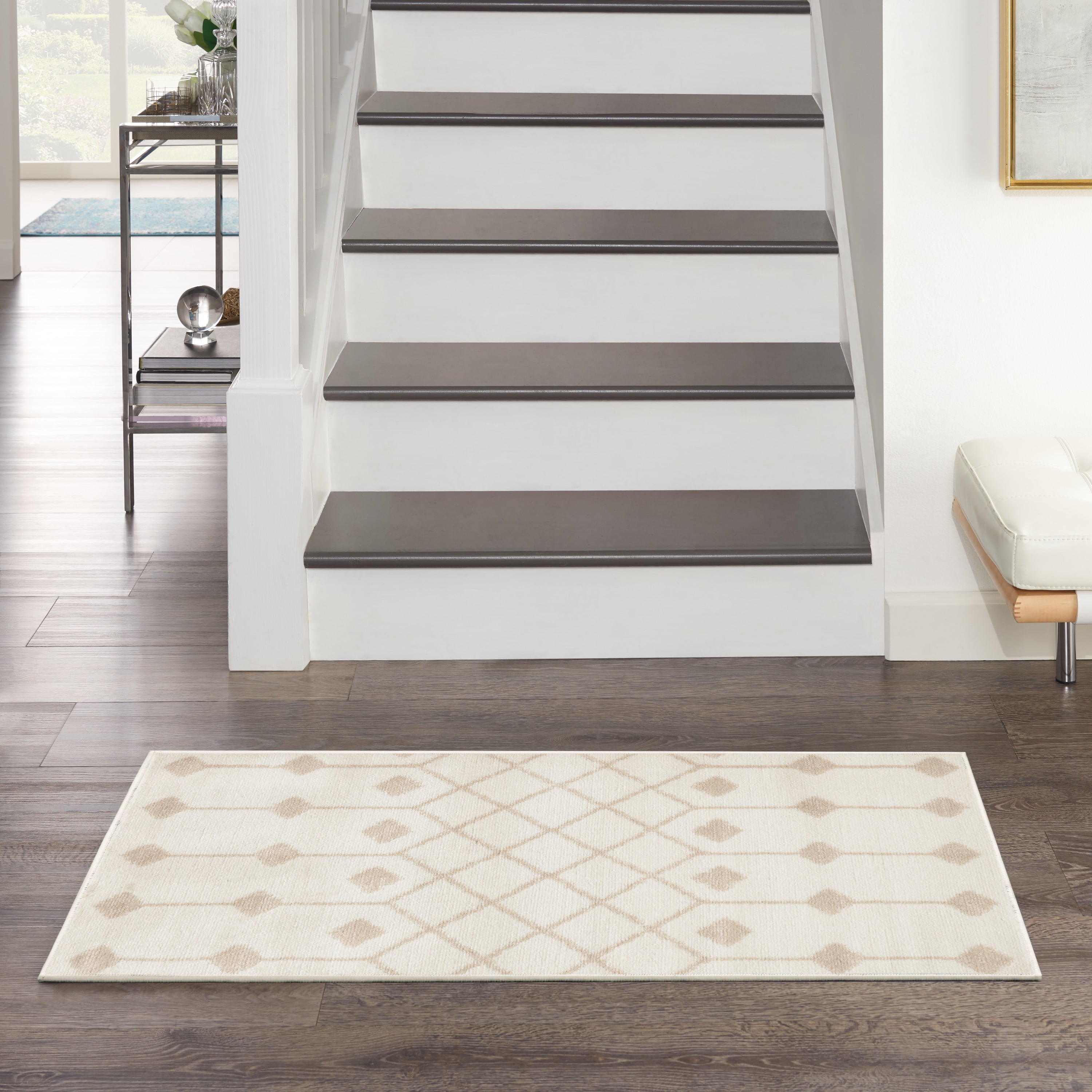 Nourison Grafix Farmhouse Ivory Beige 2' x 4' Area Rug (2x4)