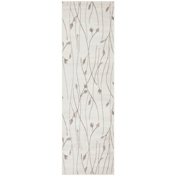 Nourison Grafix Floral Ivory Beige 2'3" x 7'6" Area Rug (2x8)