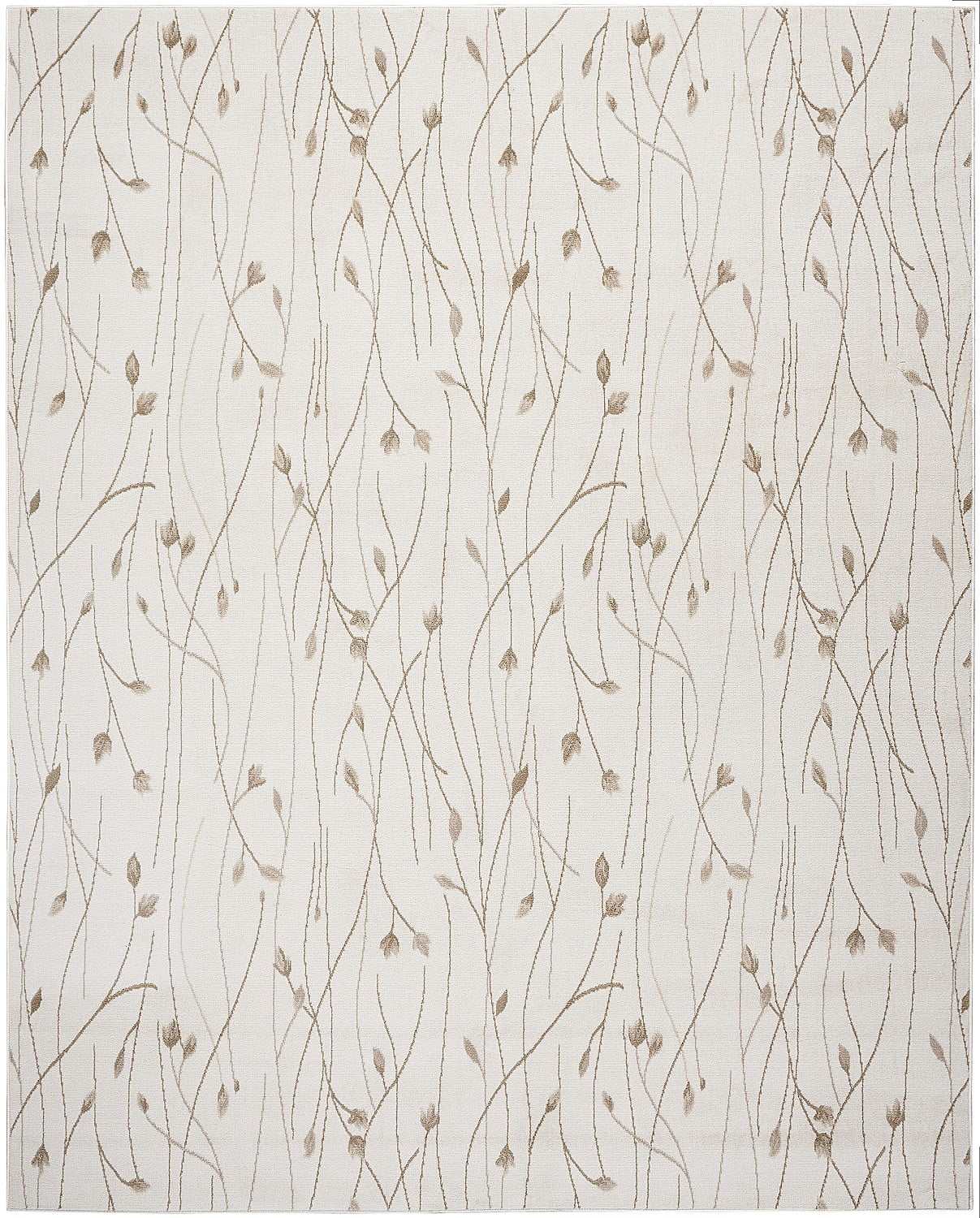 Nourison Grafix Floral Ivory Beige 5'3" x 7'3" Area Rug (5x7)