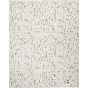 Nourison Grafix Floral Ivory Beige 7'10" x 9'10" Area Rug (8x10)
