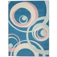 thumbnail image 1 of Nourison Grafix 3'9"X5'9" (4' x 6') Blue Multi Colored Area Rug Retro Contemporary Geometric by Nourison, 1 of 10