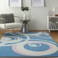 thumbnail image 1 of Nourison Grafix Geometric Blue Multi Colored 5'3" x 7'3" Area Rug, (5x7), 1 of 8