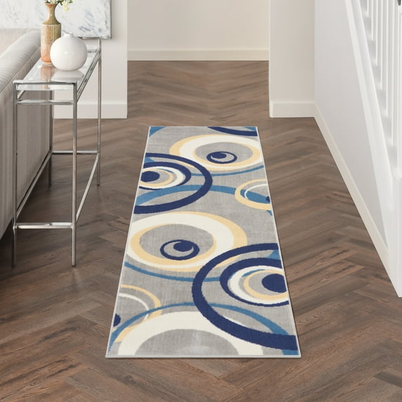 Nourison Home Mid-Century Modern Runner Area Rug, 8' Runner