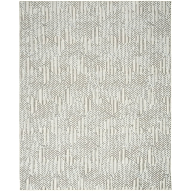 Nourison Grafix Geometric Grey 7'10