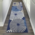 thumbnail image 1 of Nourison Grafix Geometric Navy 2'3" x 7'6" Area Rug, (2x8), 1 of 8