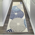 thumbnail image 1 of Nourison Grafix Geometric White 2'3" x 7'6" Area Rug, (2x8), 1 of 8