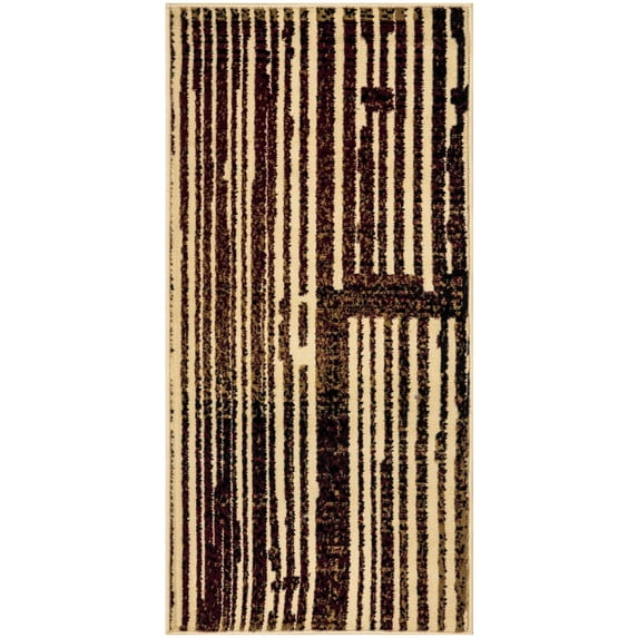 Nourison Grafix Abstract Stripe Indoor Rug Brick Multicolor 2' x 4'