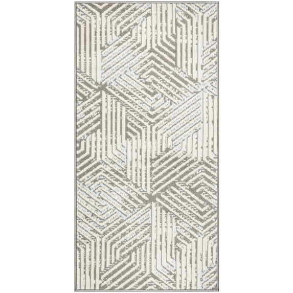 Nourison Grafix Modern Grey 2' x 4' Area Rug (2x4)