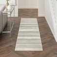 thumbnail image 1 of Nourison Grafix Modern Ivory Grey 2'3" x 7'6" Area Rug (2x8), 1 of 7