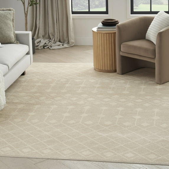 Nourison Grafix Moroccan Beige 5'3" x 7'3" Area Rug (5x7)