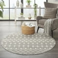 thumbnail image 1 of Nourison Grafix Moroccan Grey 5'3" x ROUND Area Rug, (5 Round), 1 of 8