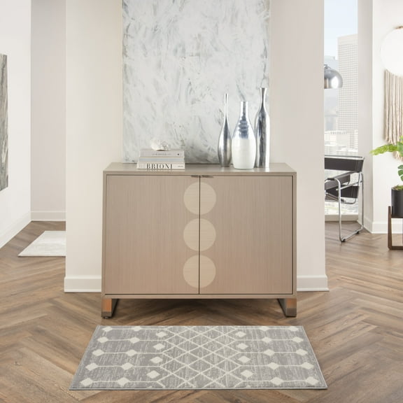 Nourison Grafix Moroccan Grey Area Rug