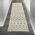 thumbnail image 1 of Nourison Grafix Moroccan Ivory/Grey 2'3" x 10' Area Rug, (2x10), 1 of 7