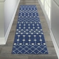 thumbnail image 1 of Nourison Grafix Moroccan Navy 2'3" x 7'6" Area Rug, (2x8), 1 of 7