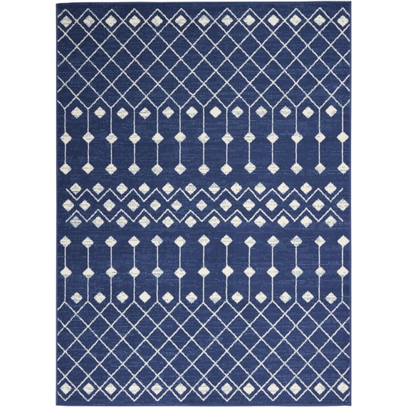 Nourison Grafix GRF37 Navy/White Indoor Area Rug - 3'9 x 5'9
