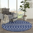 thumbnail image 1 of Nourison Grafix Moroccan Navy 5'3" x ROUND Area Rug, (5 Round), 1 of 8