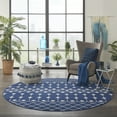 thumbnail image 1 of Nourison Grafix Moroccan Navy 8' x ROUND Area Rug, (8 Round), 1 of 8