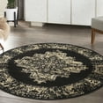 thumbnail image 1 of Nourison Grafix Persian Black 5'3" x ROUND Area Rug, (5 Round), 1 of 8
