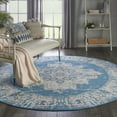 thumbnail image 1 of Nourison Grafix Persian Blue 8' x ROUND Area Rug, (8 Round), 1 of 8