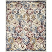 Nourison Grafix Persian Blue/Multicolor 710 x 910 Area Rug, 8x10