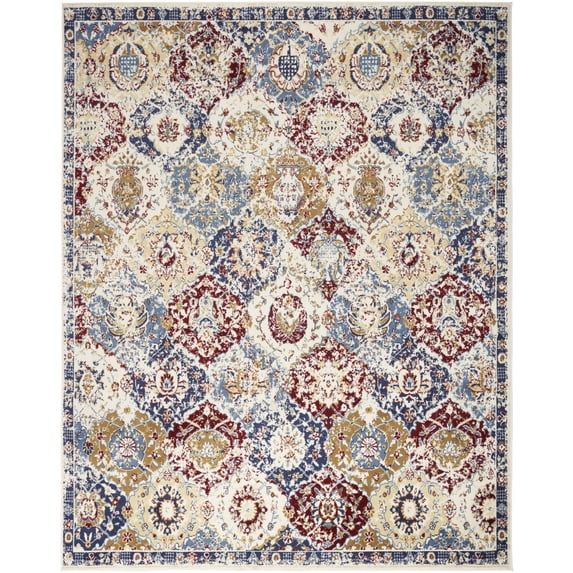Nourison Grafix Multicolor Bohemian Indoor Area Rug Blue Multicolor 8'6" x 12'