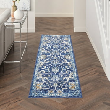Nourison Grafix Persian Bordered Navy Area Rug