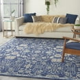 thumbnail image 1 of Nourison Grafix Persian Bordered Navy Area Rug, 1 of 9